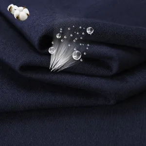 Gedetailleerd overzicht van marineblauwe 260g zware katoenen stof voor oversize t-shirt