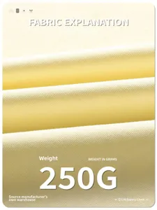 Macro detail of 250g heavy cotton fabric in soft yellow for Boxy T-shirts