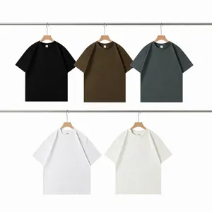 Selección de camisetas oversize de puro algodón pesado de 350g en varios colores lisos
