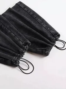 Pantalon de survêtement pour hommes en French Terry délavé avec cordons de serrage