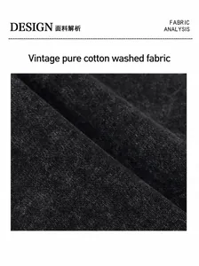 Primo piano del tessuto di spugna in puro cotone lavato vintage da 400G per felpa sportiva