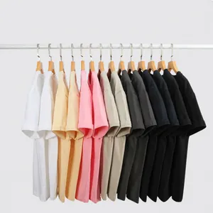 T-shirts oversize haut de gamme 280g en pur coton double fil, couleurs variées