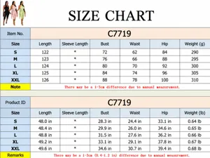 Detailed size chart for the sexy backless bodycon jumpsuit with measurements in cm