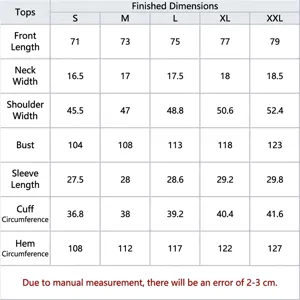 Tableau des tailles pour ensemble de costume homme décontracté à manches courtes