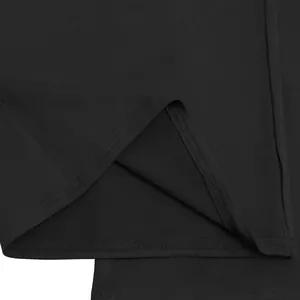 Close-up detail of high-quality stitching and fabric texture on a black jumpsuit