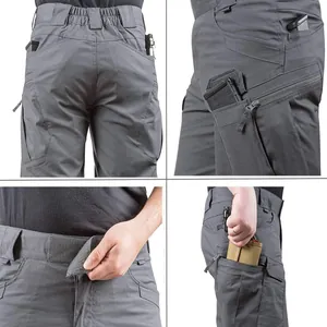 Détails des shorts cargo tactiques pour hommes avec plusieurs poches renforcées