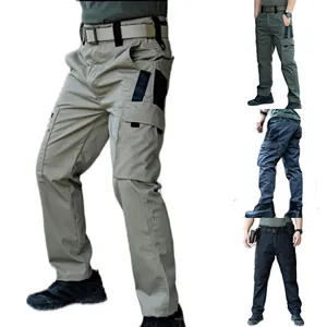 Herren Outdoor Taktische Cargohose Wasserdicht Mehrfachtaschen Verschleißfeste Straight Leg Arbeitshose Wandern Unterteil