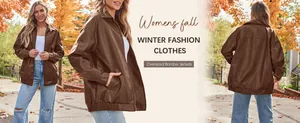 Detailed views showing front, side and back of women's oversized faux leather bomber jacket