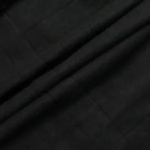 Detailed macro view of black fleece fabric texture for a men's outdoor winter hoodie