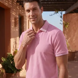 Herren Casual Waffelstrick Polohemd Einfarbig V Ausschnitt Kurzarm Top Geometrischer Musterbesatz Sommer Mode Herrenbekleidung