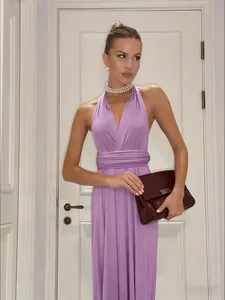 Elegantes lila Multi-Way-Unendlichkeitskleid für formelle Abendveranstaltungen