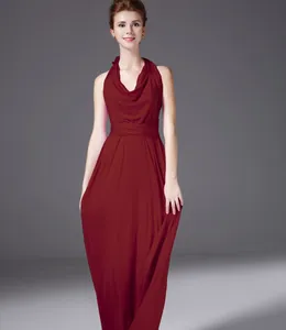 Elegant burgundy multi-way infinity maxi dress for formal evening events