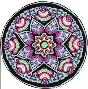 Motif mandala coloré pour un châle de plage en mousseline de style bohème chic