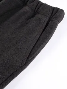 Men's plus size polar fleece sweatpants with elastic waist and side pocket detail