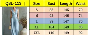 Guide des tailles complet pour combinaison élégante bleu clair sans manches à col V