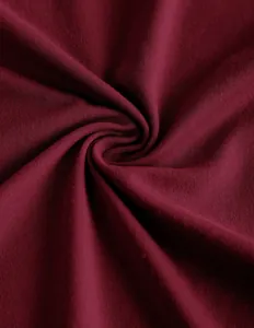 Macro view showing the soft texture of burgundy knit fabric for a versatile halter top