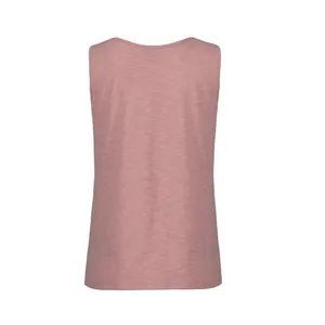 Back view of a pink plus size maternity nursing tank top with soft textured fabric