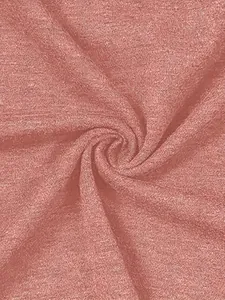 Detailed close-up view of soft pink knitted fabric texture for women casual t-shirt