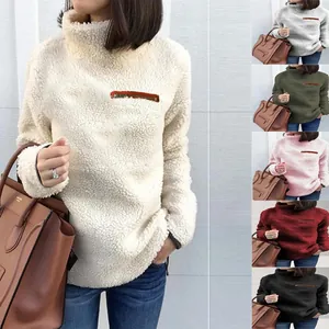 Gemütliches hochgeschlossenes Fleece-Sweatshirt für Damen mit Brustreißverschluss