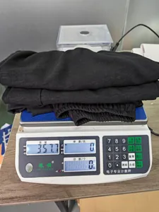 Weight measurement showing 351.7g for a black casual two-piece women's outfit set.