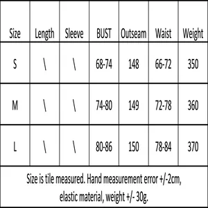 Comprehensive size chart for the sexy chiffon slit tube top long dress showing measurements