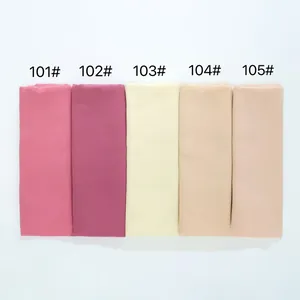 Selección de colores para bufandas hijab de gasa de perlas en tonos sólidos