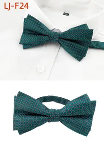 Nœud papillon à motifs vert foncé pour homme, idéal pour mariages et soirées chics