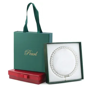 Boîte Emballage Bijoux Velours Papier Rangement Collier Coffret Cadeau Carré Avec Noeud Ruban Sac Pour Mariage Anniversaire