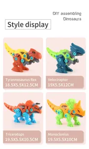 Ensemble de dinosaures à assembler DIY avec dimensions pour l'apprentissage des enfants