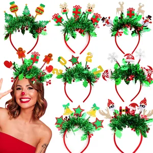 Cerchietto Corna Di Renna Di Natale Occhiali Decorativi Per Feste Festive Pupazzo Di Neve Cappello Di Babbo Natale Accessori Per Capelli