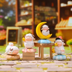 Adorable Lam sheep spinning figurines for creative desk decoration and blind box collectors