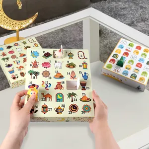 30-day Eid al-Fitr countdown calendar box with cute moon and star illustrations