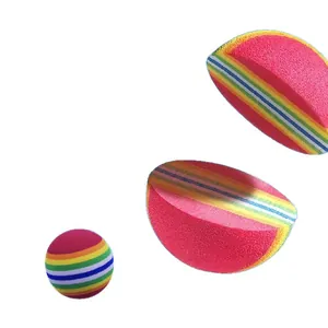 Palline giocattolo arcobaleno in schiuma EVA per animali domestici gatti e cani, set colorato