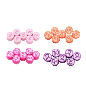 Set di perle colorate in argilla polimerica con motivo a nastro per gioielli fai-da-te
