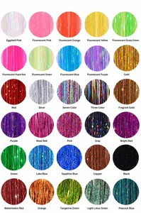Nuancier détaillé de 30 couleurs pour extensions de cheveux en fil de laser.