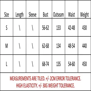 Detailed size chart for sexy hollow perspective shell dress showing bust and waist