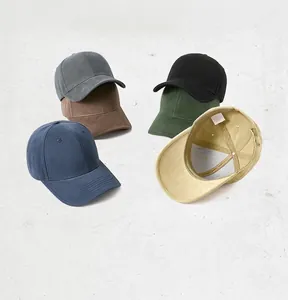 Variety of washed distressed baseball caps featuring an 8cm wide sun protection brim
