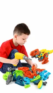 Détails du jouet de dinosaure à assembler soi-même avec pièces et tournevis