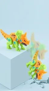 Détail montrant le jouet dinosaure DIY résistant aux chocs et durable pour enfants.