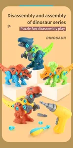 Coffret de jouets de dinosaures à assembler DIY avec tournevis pour enfants