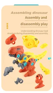 Jouet de dinosaure à assembler et démonter DIY avec vis pour enfants