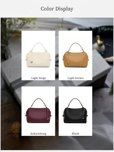 Color options of the minimalist elegant lady shoulder handbag and tote for commuting.
