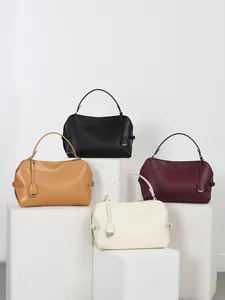 Elegant minimalist large capacity women's shoulder handbags in four colors for office commuting