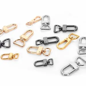 Assorted metal lobster clasps and swivel hooks for bag strap hardware replacement