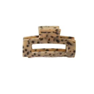 Schicker Haarklammer aus Essigsäure mit Leopardenmuster und quadratischem Hohlraum