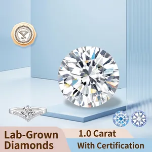 Round Brilliant Cut Lab Grown Diamond Loose Gemstone D E Color VVS VS Clarity With IGI Certificate For Jewelry Making Ring