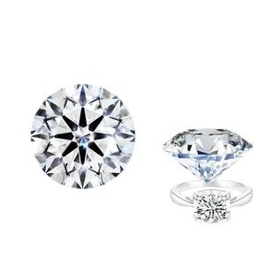 Premium 0.3 carat lab-grown round brilliant cut diamond shown with silver ring mounting