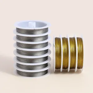 Stainless Steel Beading Wire For DIY Jewelry Making Plastic Coated Flexible Metal Cord For Necklace Bracelet