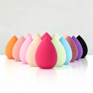 Makeup Sponge Beauty Blender Non-Latex Hydrophilic Soft Dual Use Foundation Powder Teardrop Gourd Oblique Cut Colorful