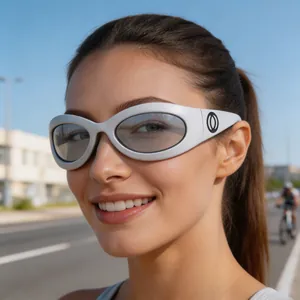 Retro Y2K Sunglasses Oval PC Frame UV Protection Outdoor Cycling Fashion Eyewear For Women